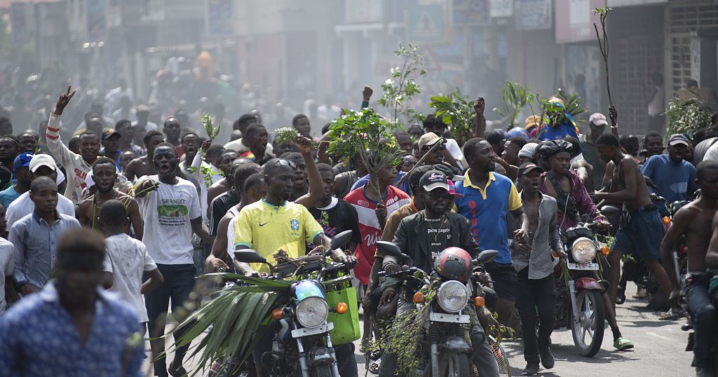 Des manifestants à Kinshasa contre le Rwanda